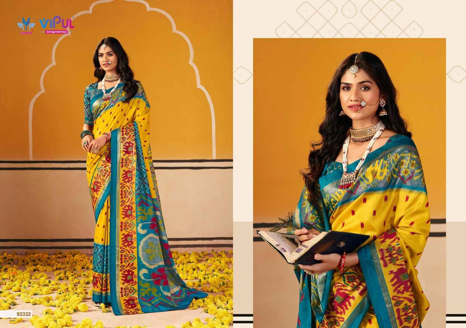Sentosa silk 92331 Series By Vipul Fashion 92331 to 92336 Series Indian Traditional Wear Collection Beautiful Stylish Fancy Colorful Party Wear & Occasional Wear Weightless Sarees At Wholesale Price